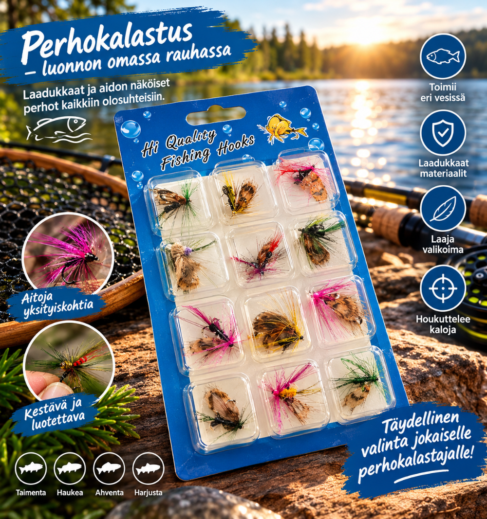 Perhokalastus koukut